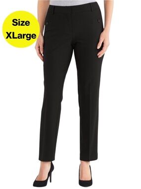3/for $15 🍒 LABIJOU Classic Black Straight Leg Stretchy Work Slacks 🖤 (Size 8)
